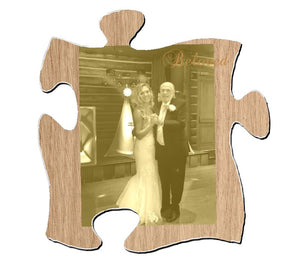 Wood Puzzle wall art personalized and engraved with your photo