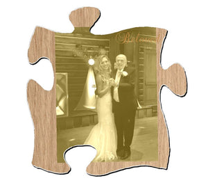 Wood Puzzle wall art personalized and engraved with your photo