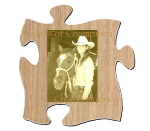 Wood Puzzle wall art personalized and engraved with your photo