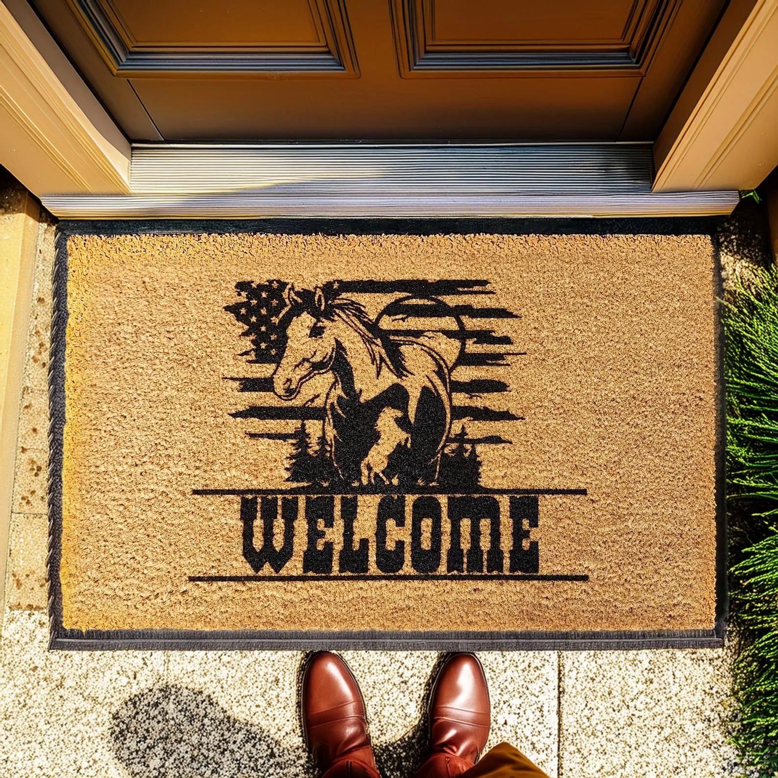 USA Flag Welcome Doormat (Copy) - PicturesOnWood USA Flag Welcome Doormat (Copy) - PicturesOnWood
